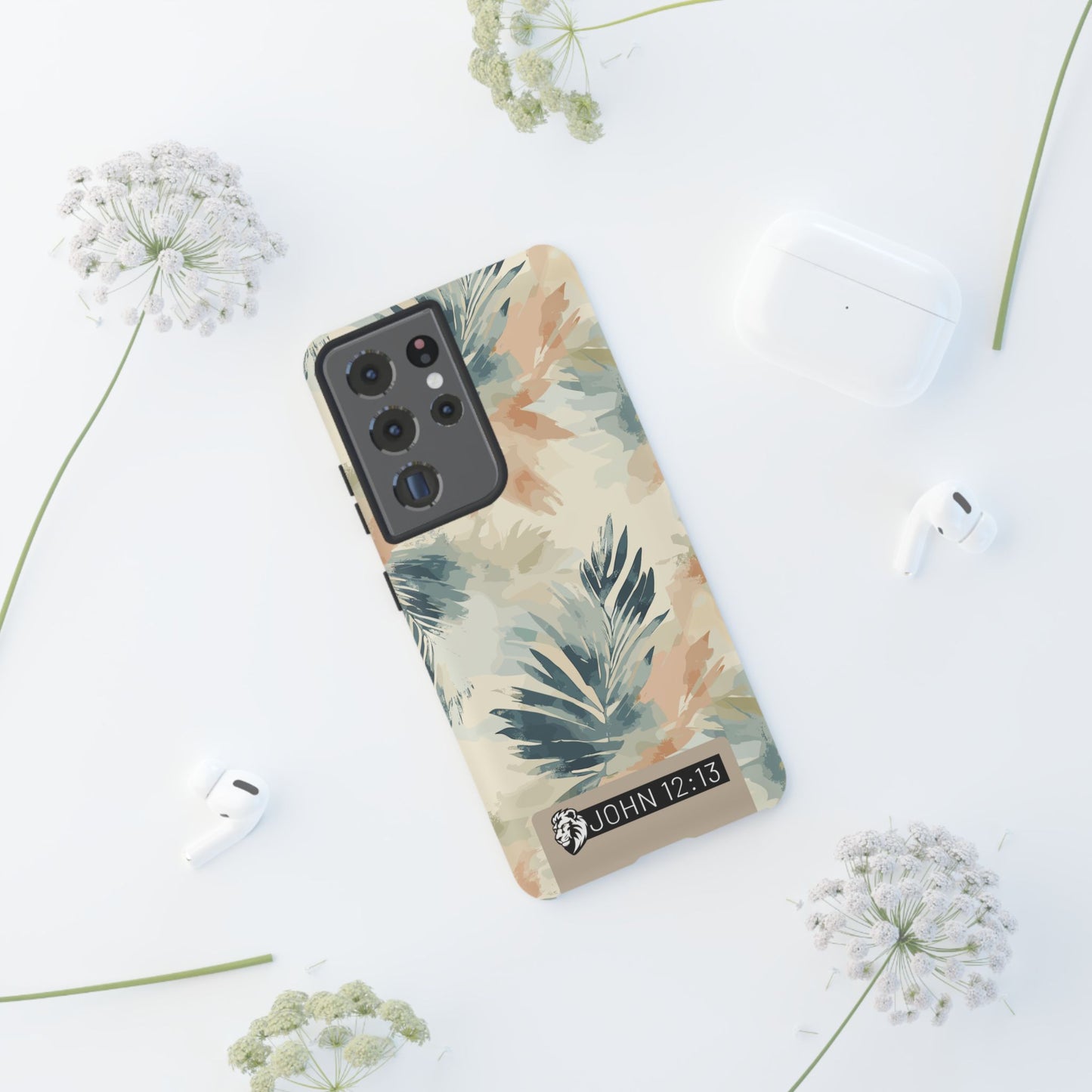 Tough Cases - Floral Phone Case with Inspirational Quote, Stylish Phone Cover, Trendy Tech Accessory, Summer Vibes, Gift for Her